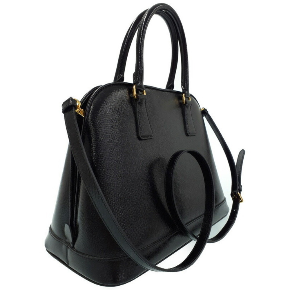 Prada Bag Leather Saffiano Promenade Black Lux Shoulder